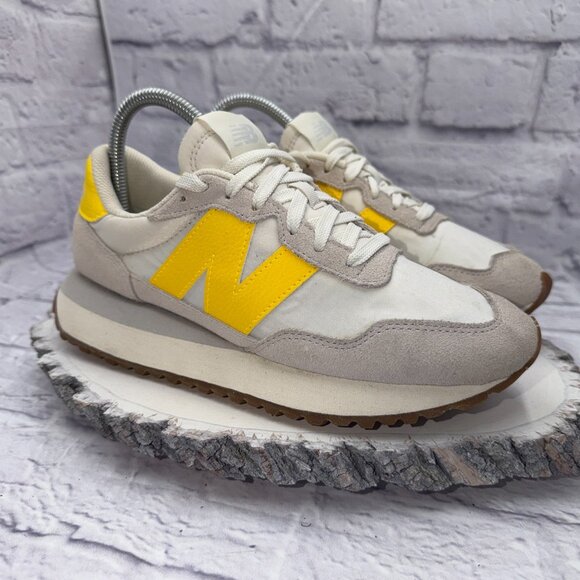 New Balance 237 Suede Sneakers Women’s 7.5 B Sea Salt Egg Yolk WS237QE - Picture 4 of 11